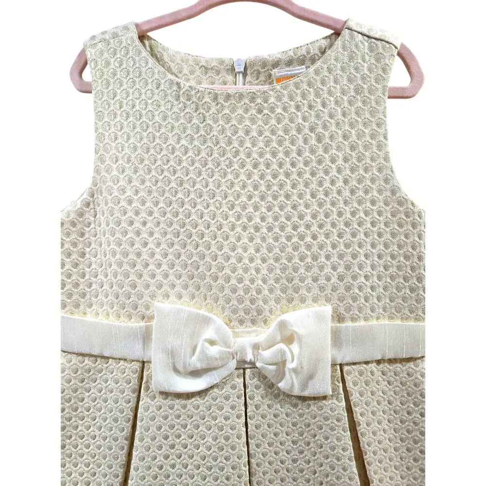 Gymboree Girl's Metallic Gold Polka Dot Party Dress